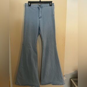 High waisted stretch bell bottoms medium